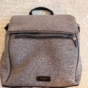 Storksak London Gray Diaper Bag with Removable Bottle Cooler